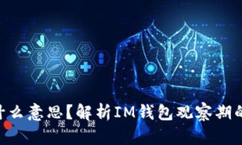 IM钱包观察期是什么意思?解析IM钱包观察期的含义,使用和意义