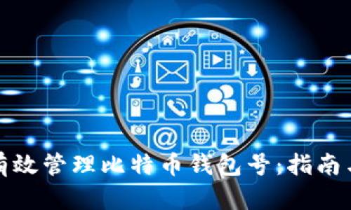 如何有效管理比特币钱包号:指南与建议